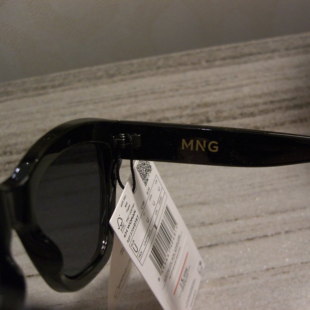 NEW MANGO BLACK CAT EYE SUNGLASSES - Picture 4 of 4